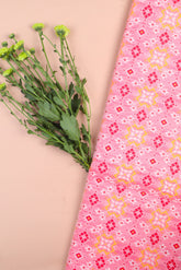 Pink Patola Silk Fabric