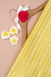 Yellow Chiniya Silk Fabric