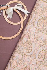 Cream Munga silk Fabric