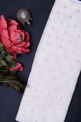 Off White Chiniya Silk Fabric