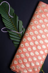 Peach Chanderi Fabric