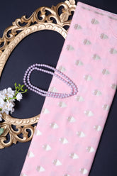 Pink Chiniya Silk Fabric