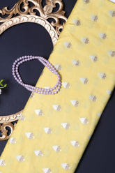 Yellow Chiniya Silk Fabric