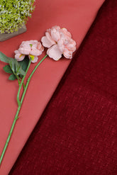 Maroon Munga silk Fabric