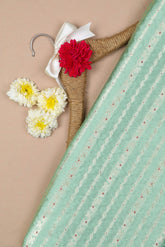 Green Chiniya Silk Fabric