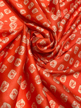 Orange Cotton Silk Fabric