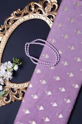 Purple Chiniya Silk Fabric