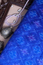 Blue Patola Silk Fabric