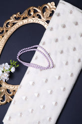 Off White Chiniya Silk Fabric