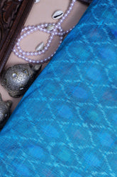 Light Blue Patola Silk Fabric