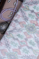 Cream Patola Silk Fabric