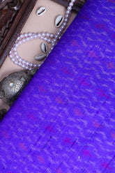 Blue Patola Silk Fabric