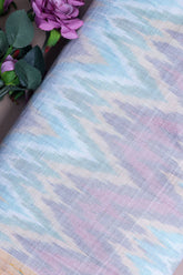 Grey Patola Silk Fabric