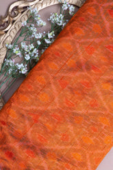 Orange Patola Silk Fabric