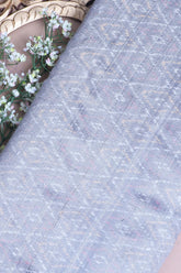 Grey Patola Silk Fabric