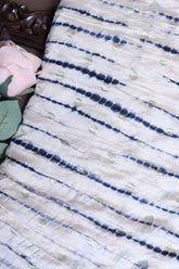 Blue Bandhani Silk Fabric