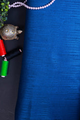 Navy Munga Silk Fabric