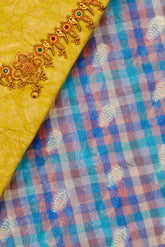 Blue Kora Silk Fabric