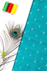 Peacock Blue Katan Silk Fabric