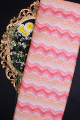 Peach Munga Silk Fabric