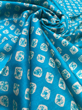 Blue Cotton Silk Fabric