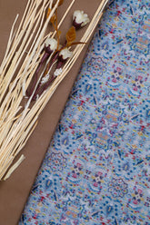 Blue Katan Silk Fabric