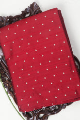 Maroon Dupion Silk Fabric
