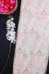 Cream Munga Silk Fabric