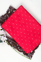 Red Dupion Silk Fabric