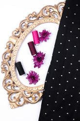 Black Dupion Silk Fabric