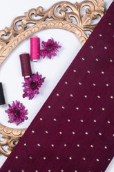 Maroon Dupion Silk Fabric