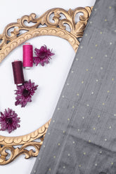 Grey Dupion Silk Fabric