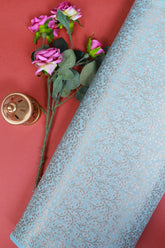 Blue Brocade Fabric