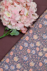 Grey Munga silk Fabric