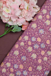 Purple Munga silk Fabric