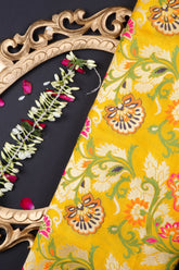 Yellow Broacde Fabric