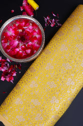 Yellow Brocade Fabric