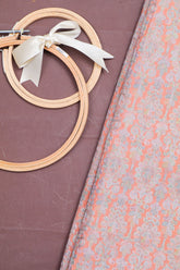 Orange Munga silk Fabric