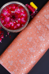 Orange Brocade Fabric