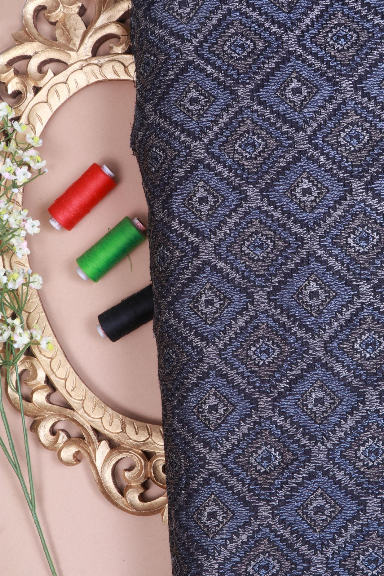 Grey Munga Silk Fabric