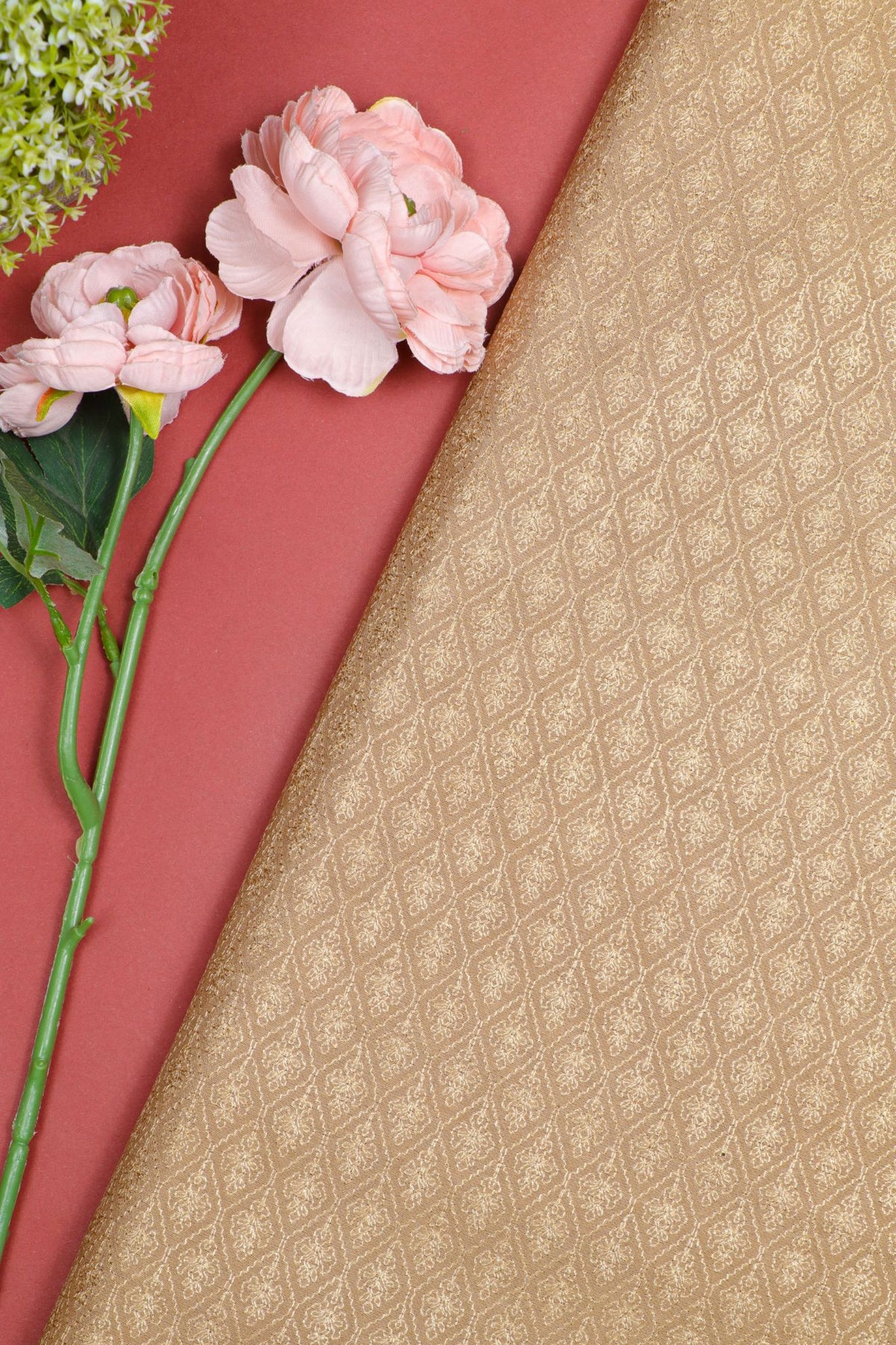 Brown Munga silk  Fabric