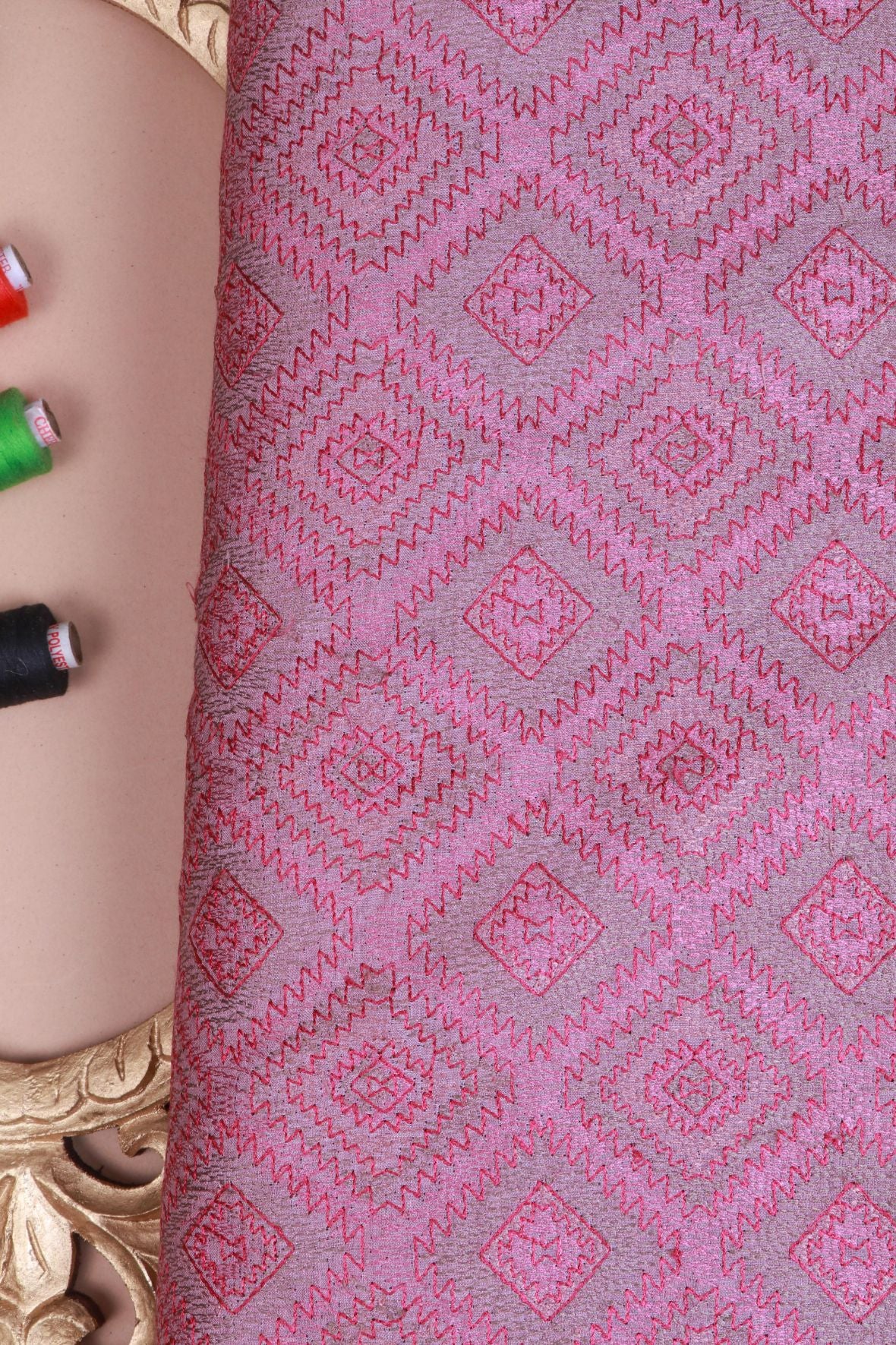 Purple Munga Silk Fabric