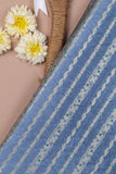 Peacock Blue Chiniya Silk Fabric