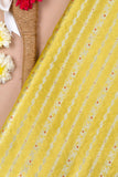 Yellow Chiniya Silk Fabric