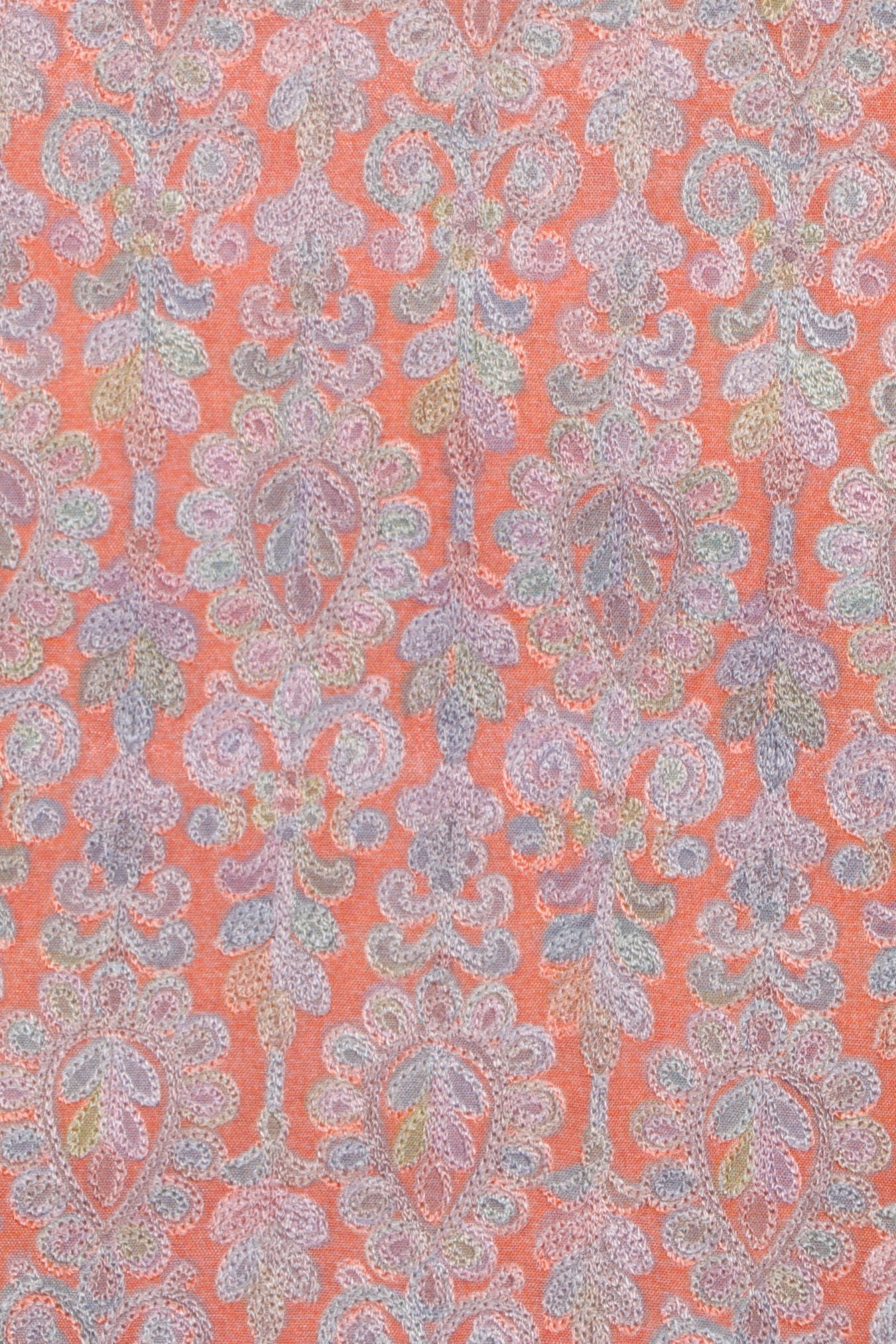 Orange Munga silk  Fabric