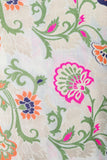 White Brocade Fabric