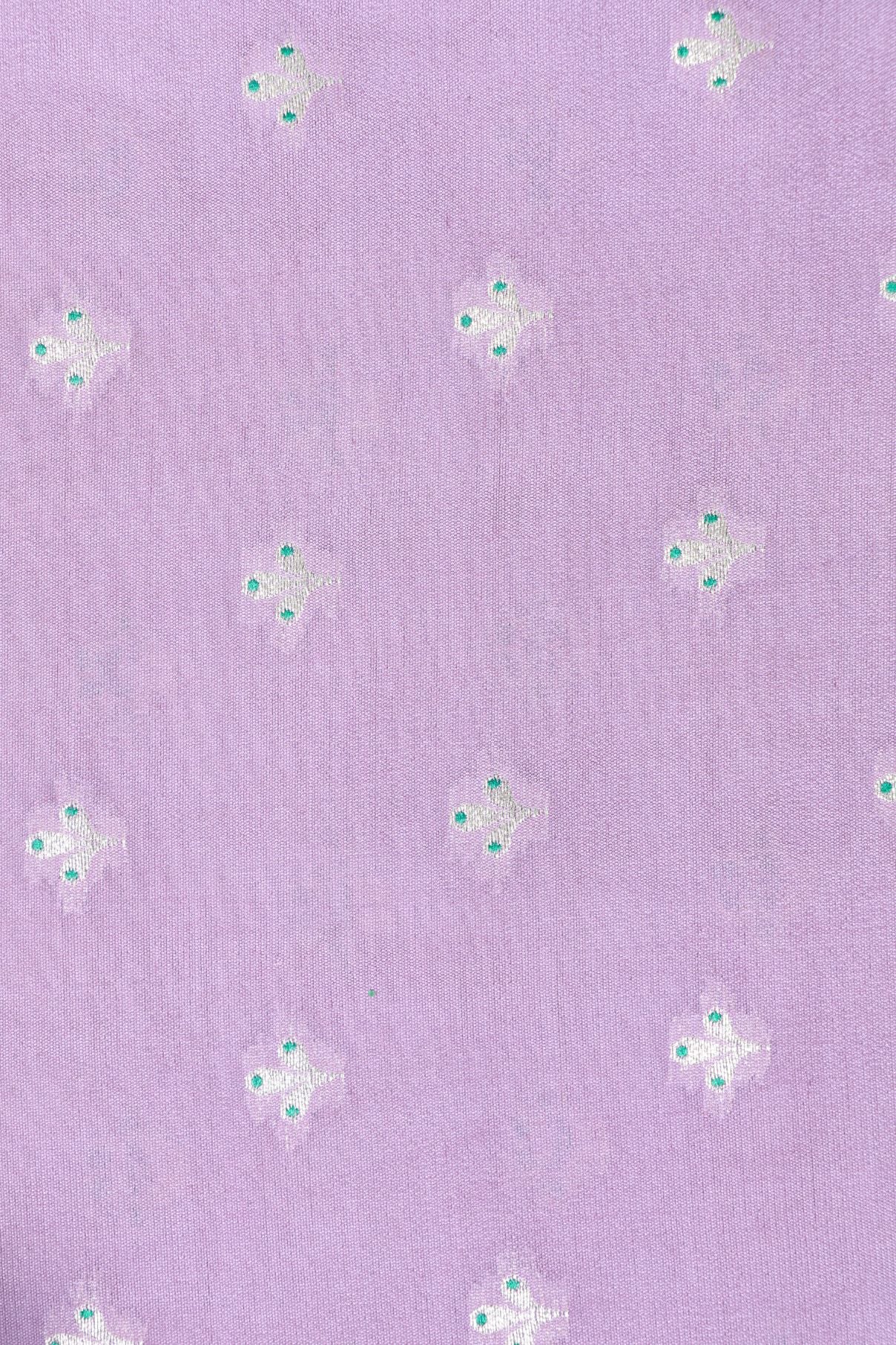 Purple Chiniya Silk Fabric