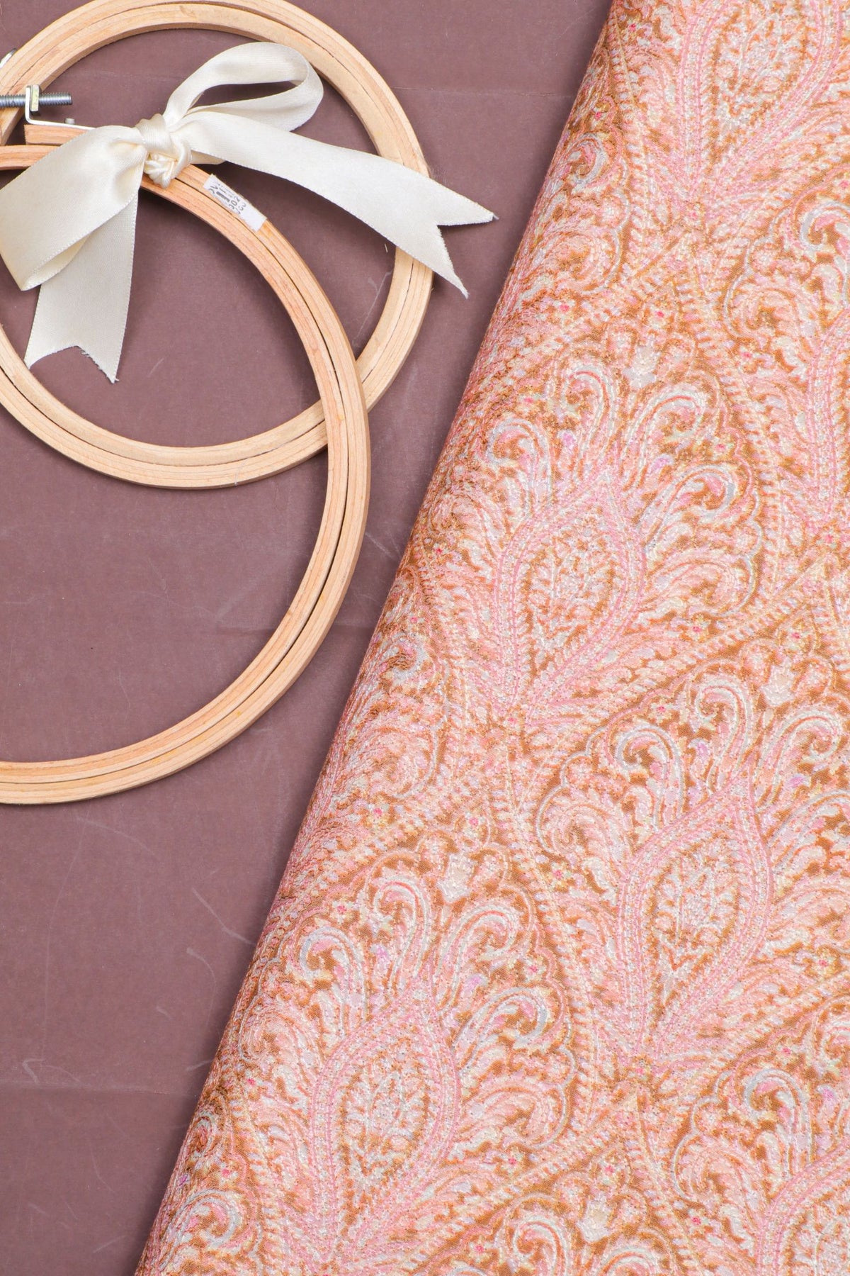 Brown Munga silk  Fabric