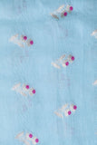 Blue Chiniya Silk Fabric