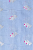 Grey Chiniya Silk Fabric